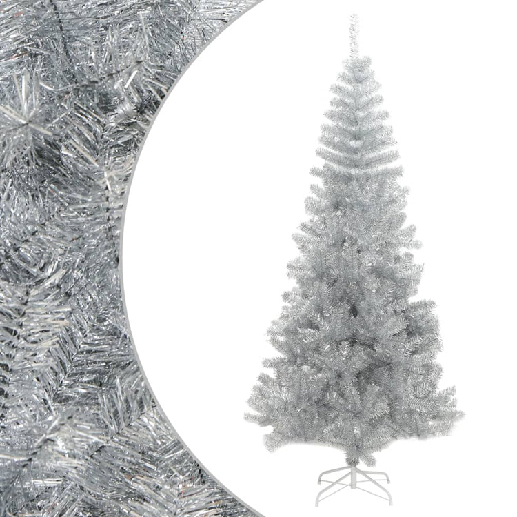 Vidaxl Kunstkerstboom mit Standard mit einer Standardkappe mit einer silberfarbenen 240 cm -Kappe