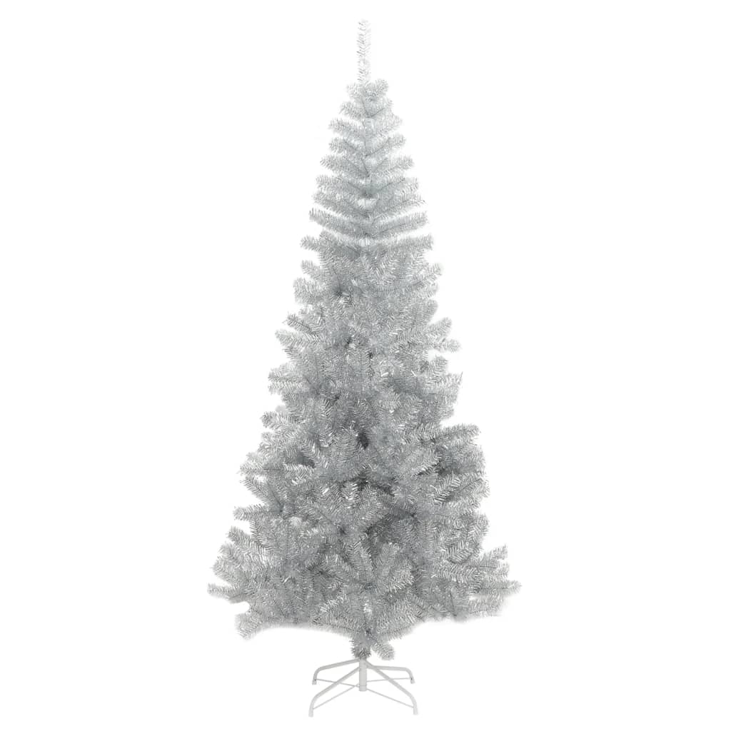 Vidaxl Kunstkerstboom mit Standard mit einer Standardkappe mit einer silberfarbenen 240 cm -Kappe
