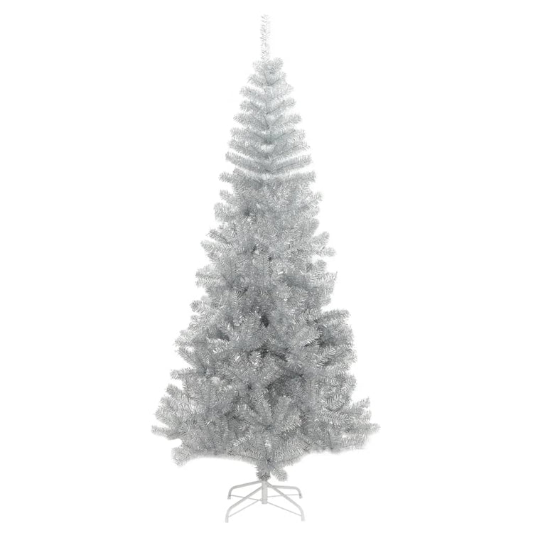 Vidaxl Kunstkerstboom mit Standard mit einer Standardkappe mit einer silberfarbenen 240 cm -Kappe