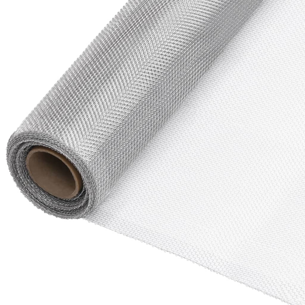 VIDAXL -MESH 100x2000 cm Aluminium Silberfarbe