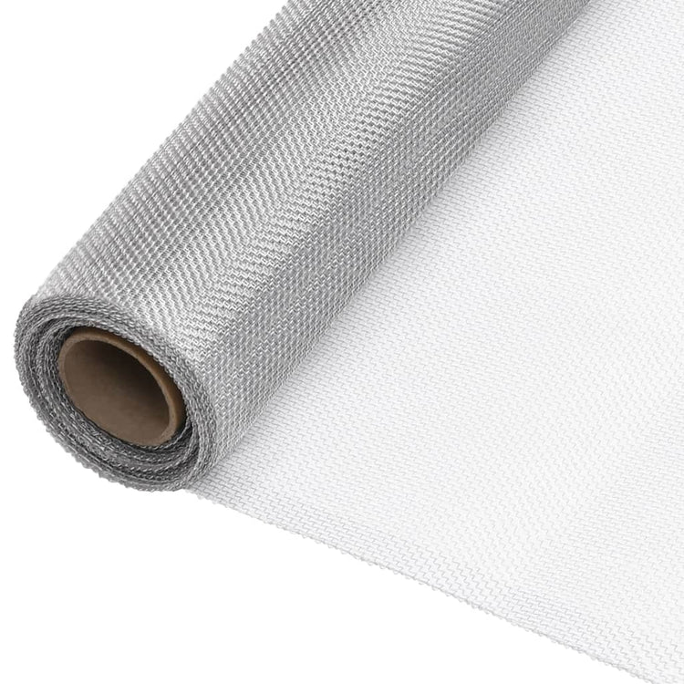 VIDAXL MESH 112x1000 cm Aluminium Silberfarbe
