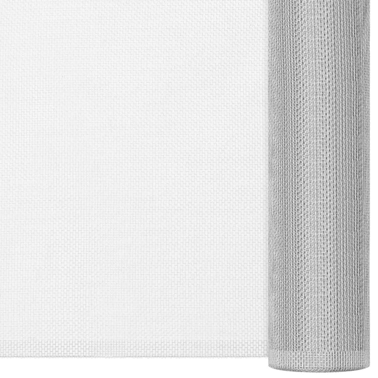 VIDAXL MESH 112x1000 cm Aluminium Silberfarbe