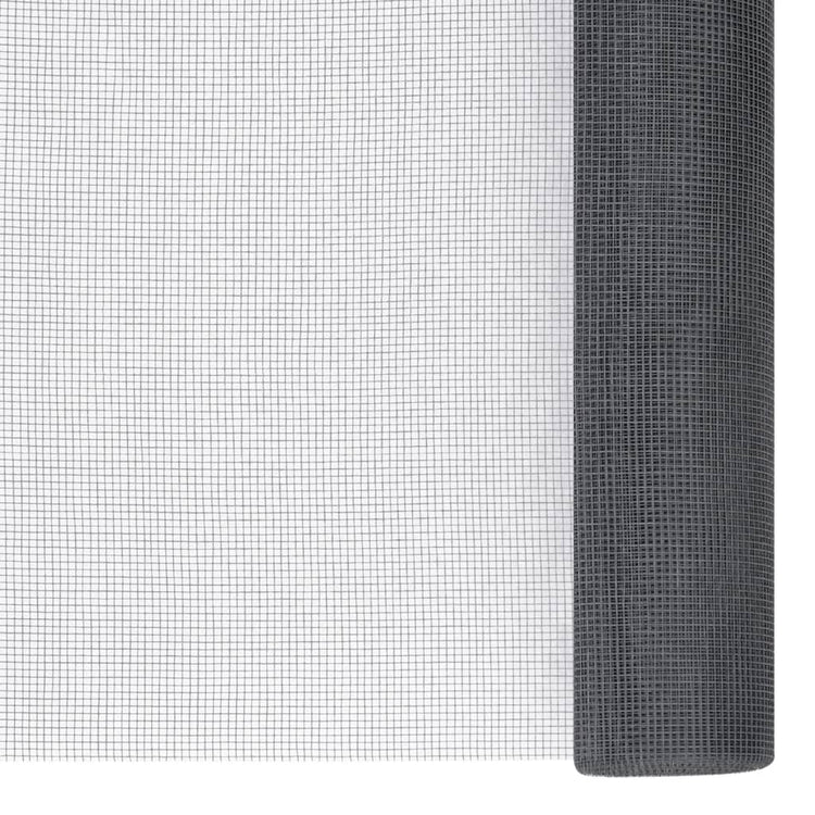 VIDAXL MESH 100x2000 cm Fasergrau grau