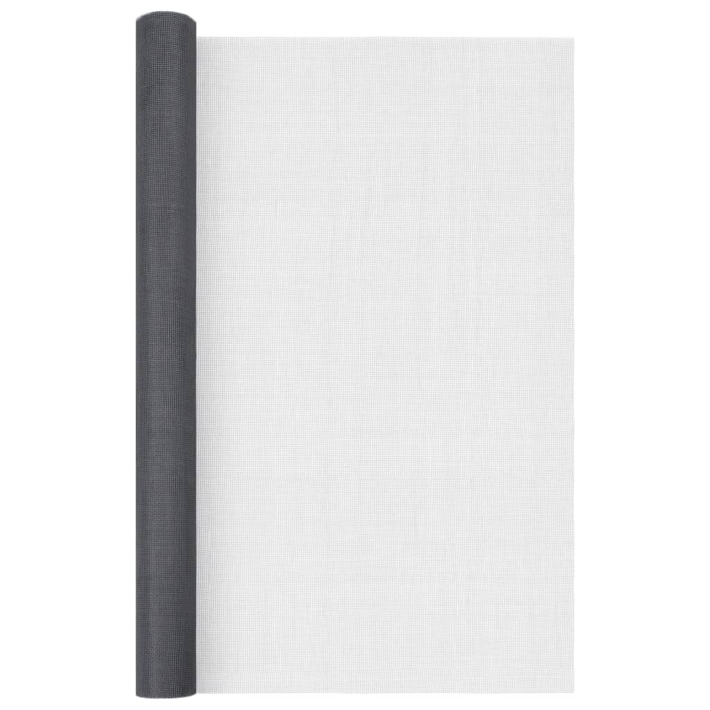 VIDAXL MESH 100x2000 cm Fasergrau grau