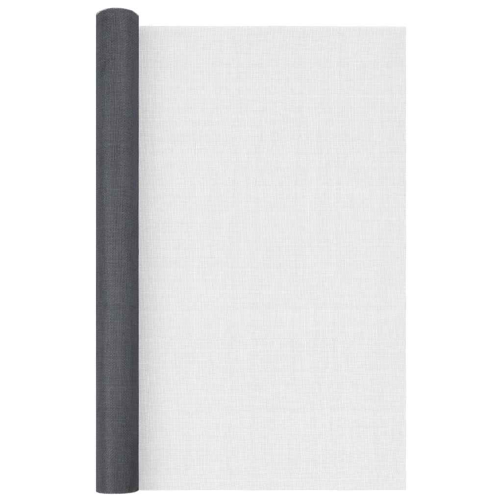 Vidaxl -Netz 112x500 cm Glasfasergrau