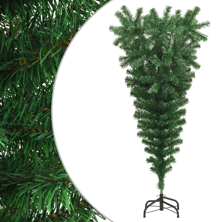 Vidaxl kunstkerstboom mit Standard 120 cm Grün umgekehrt