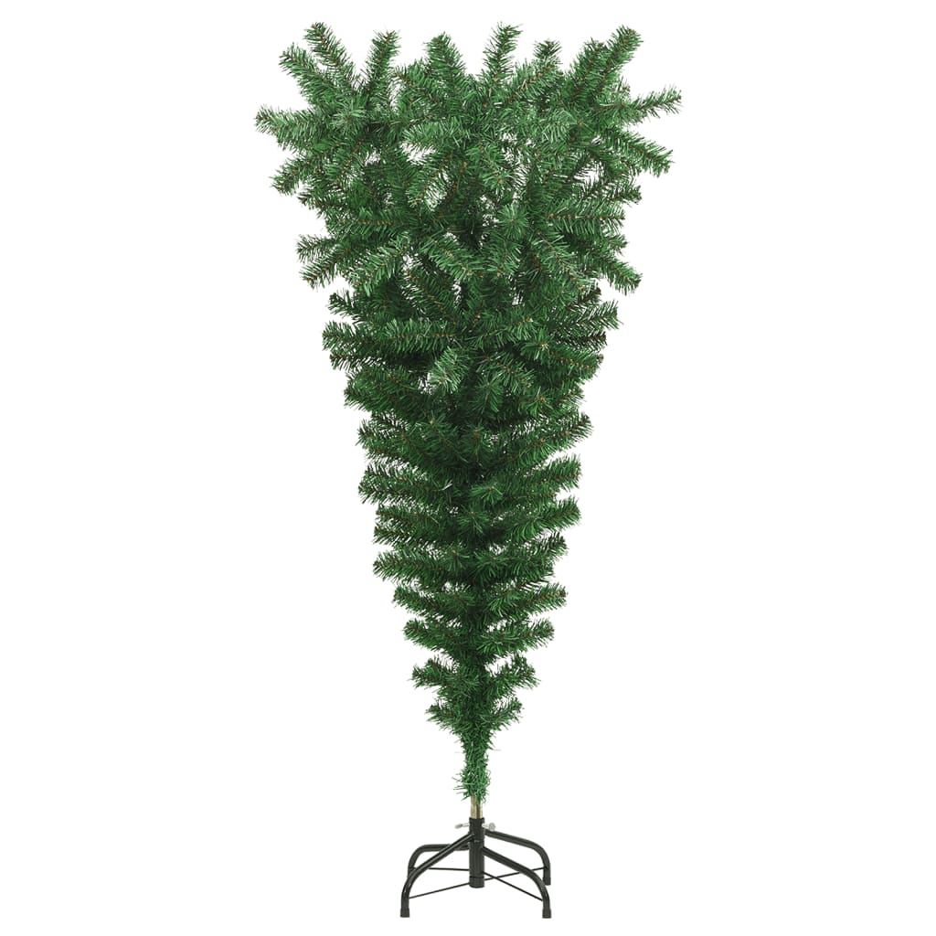 Vidaxl kunstkerstboom mit Standard 120 cm Grün umgekehrt
