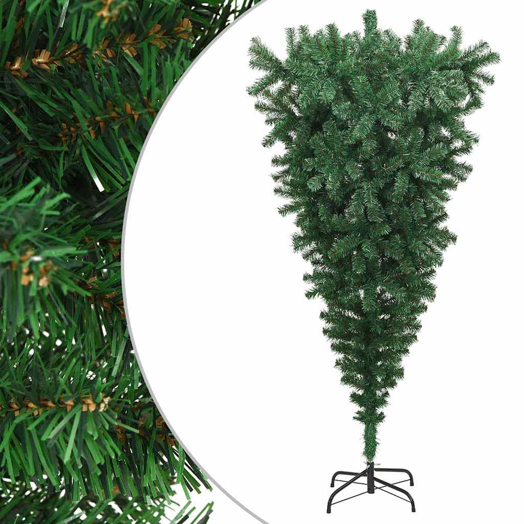 Vidaxl Kunstkerstboom mit Standard 210 cm grün umgekehrt