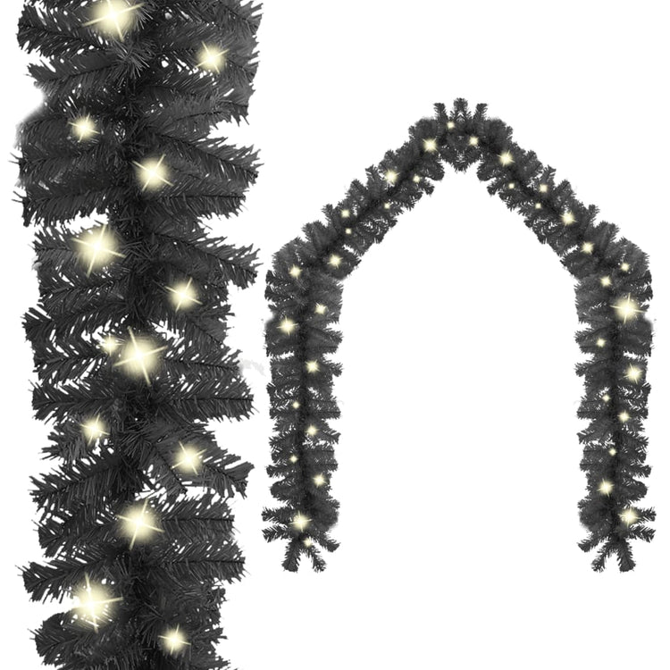 Vidaxl Weihnachtsgirlande mit LED -Leuchten 5 m schwarz
