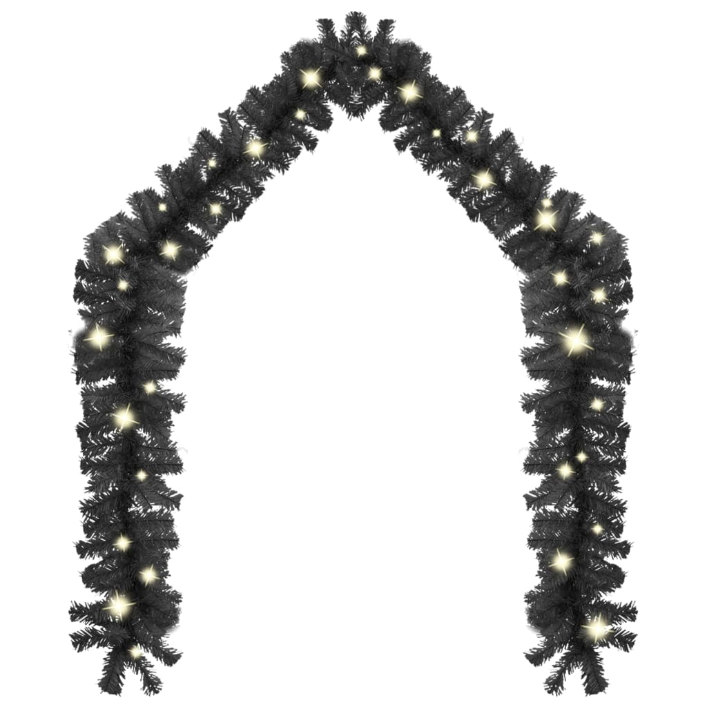 Vidaxl Weihnachtsgirlande mit LED -Leuchten 5 m schwarz