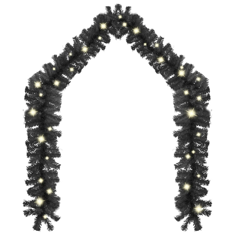 Vidaxl Weihnachtsgirlande mit LED -Leuchten 5 m schwarz