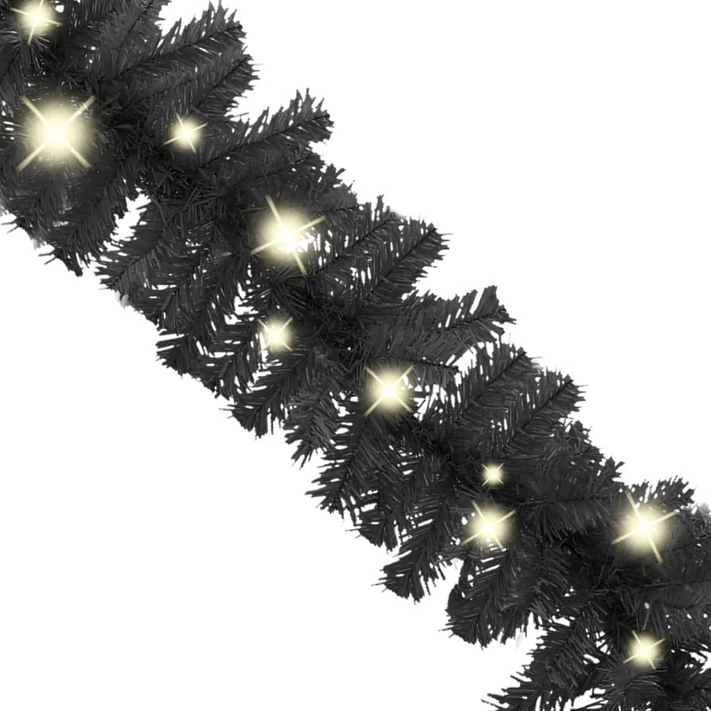 Vidaxl Weihnachtsgirlande mit LED -Leuchten 5 m schwarz