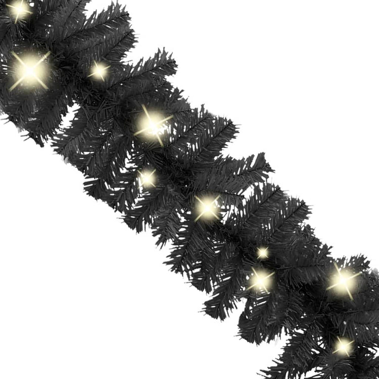 Vidaxl Weihnachtsgirlande mit LED -Leuchten 5 m schwarz