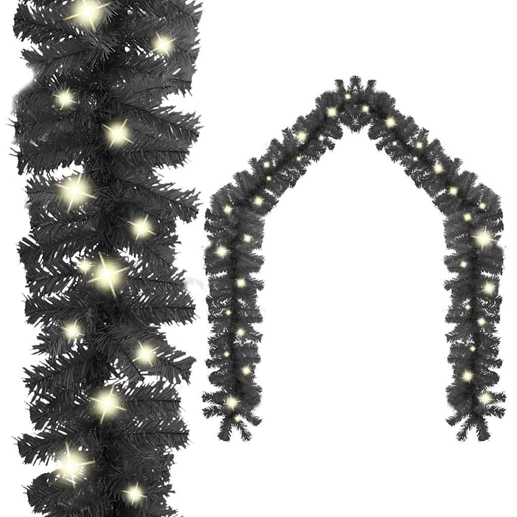 Vidaxl Weihnachtsgirlande mit LED -Leuchten 20 m schwarz