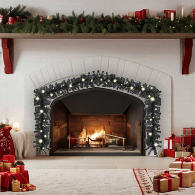 Vidaxl Weihnachtsgirlande mit LED -Leuchten 20 m schwarz