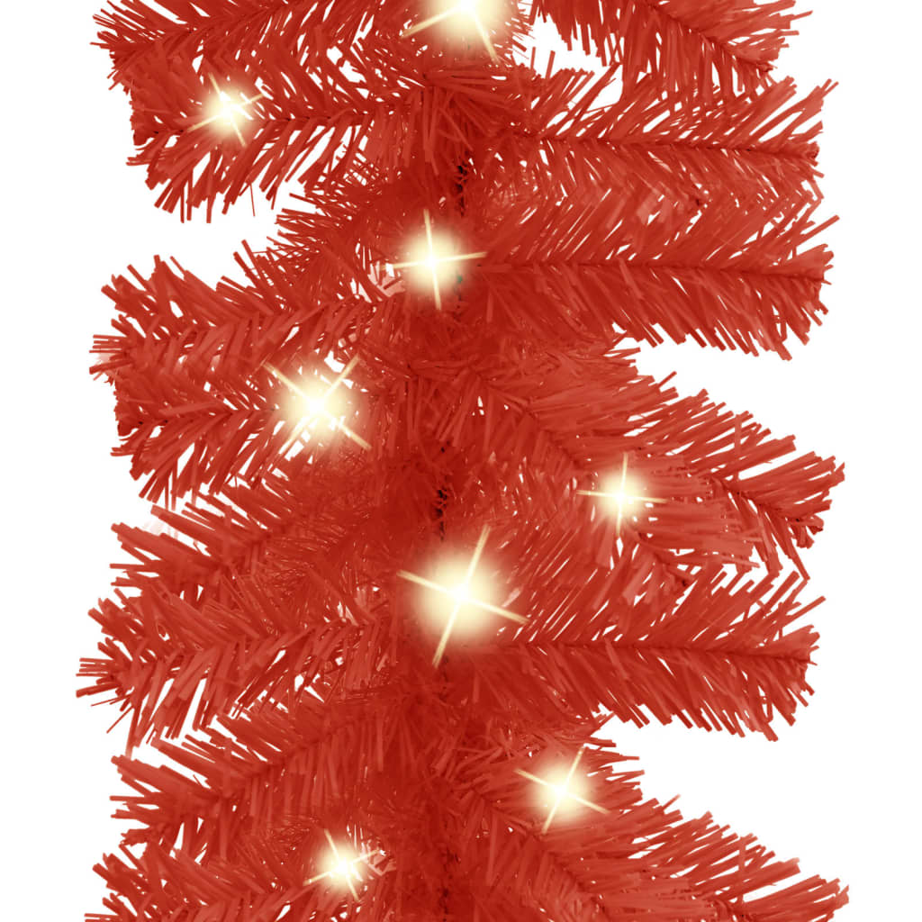 Vidaxl Weihnachtsgirlande mit LED -Leuchten 20 m rot