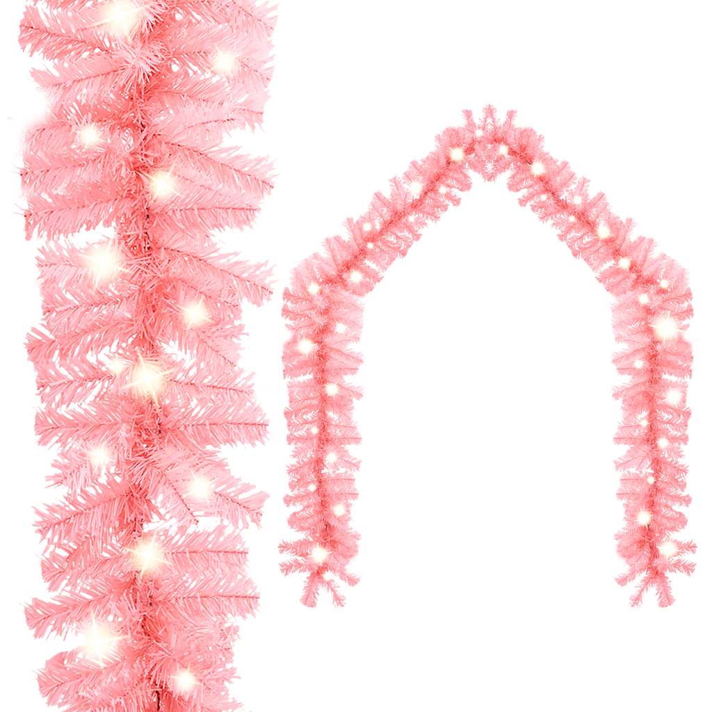 Vidaxl Weihnachtsgirlande mit LED -Leuchten 10 m Pink