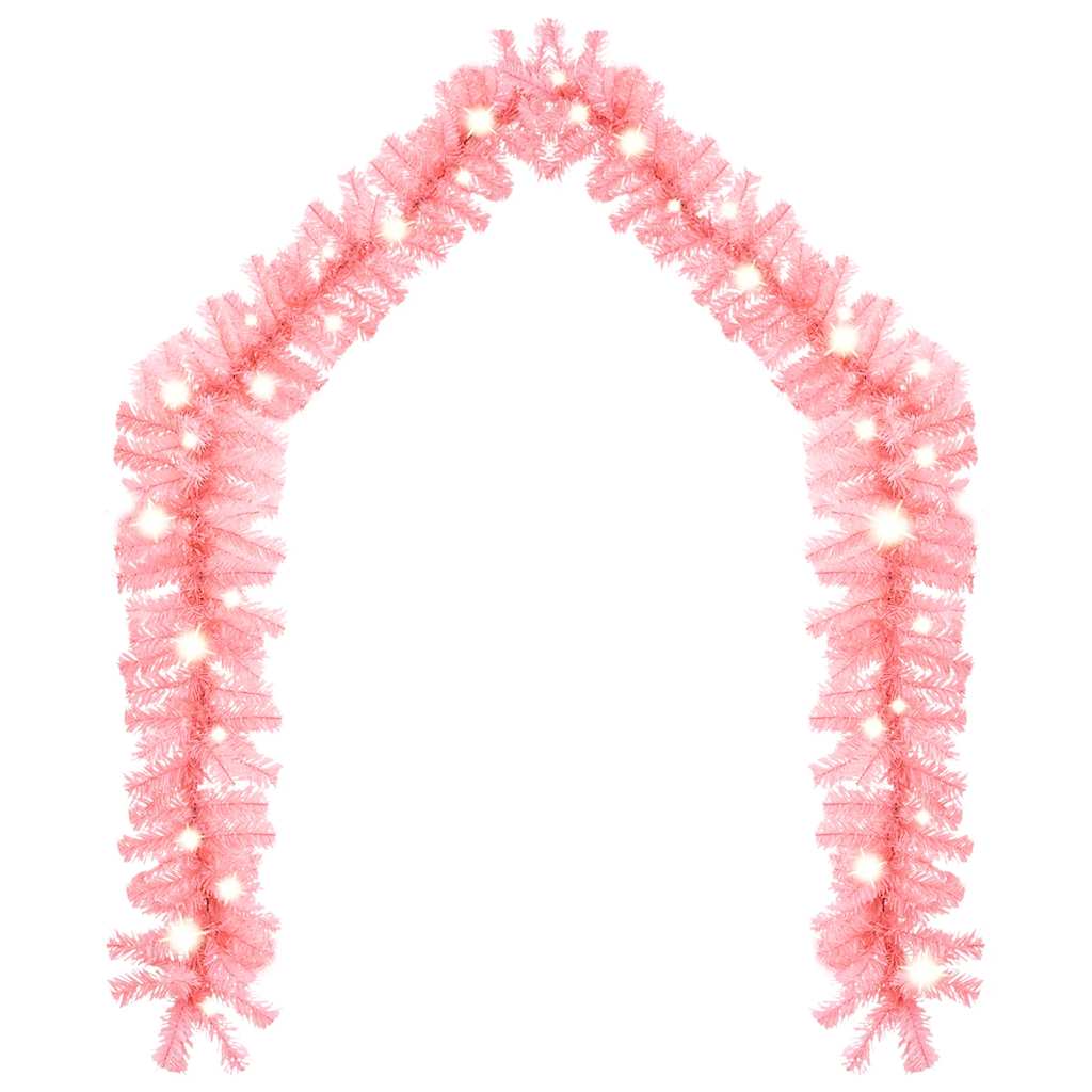Vidaxl Weihnachtsgirlande mit LED -Leuchten 10 m Pink