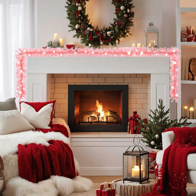 Vidaxl Weihnachtsgirlande mit LED -Leuchten 20 m Pink