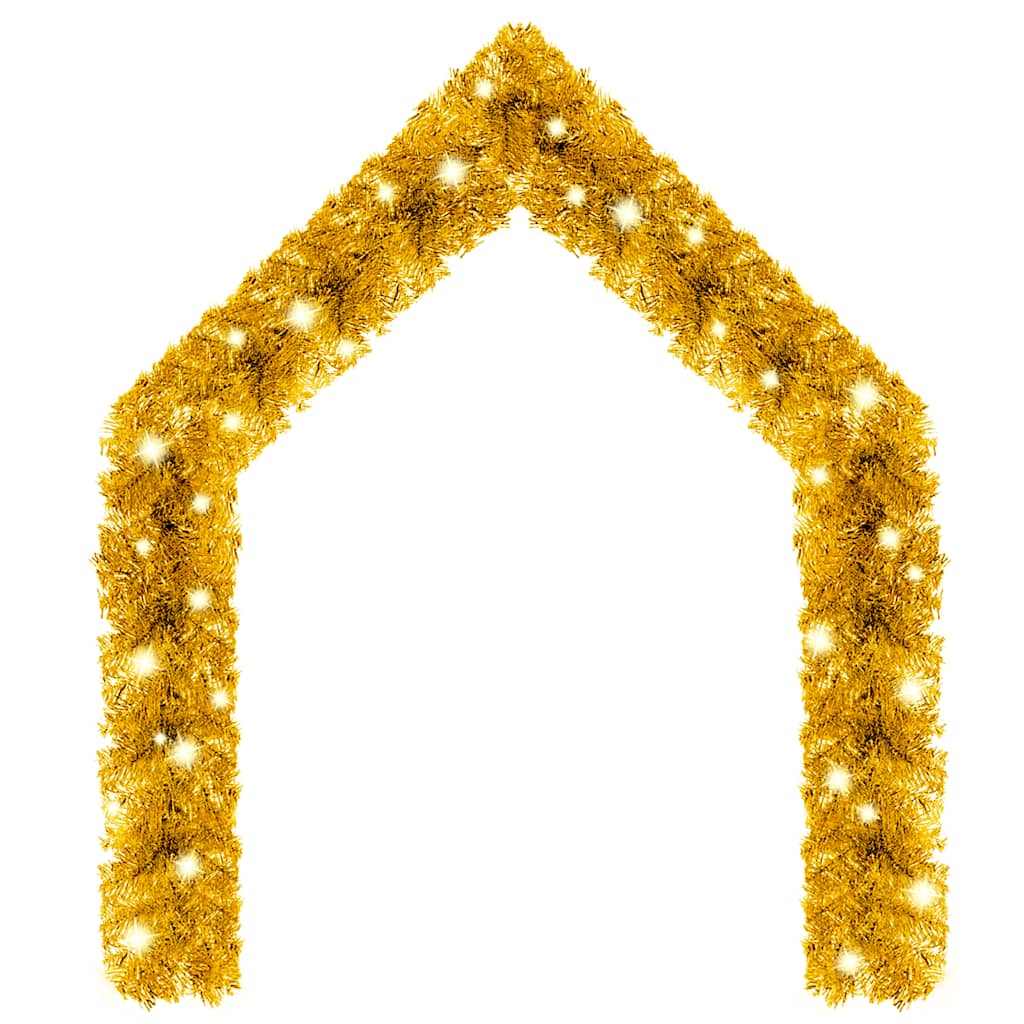 Vidaxl Weihnachtsgirlande mit LED -Leuchten 10 m goldfarben