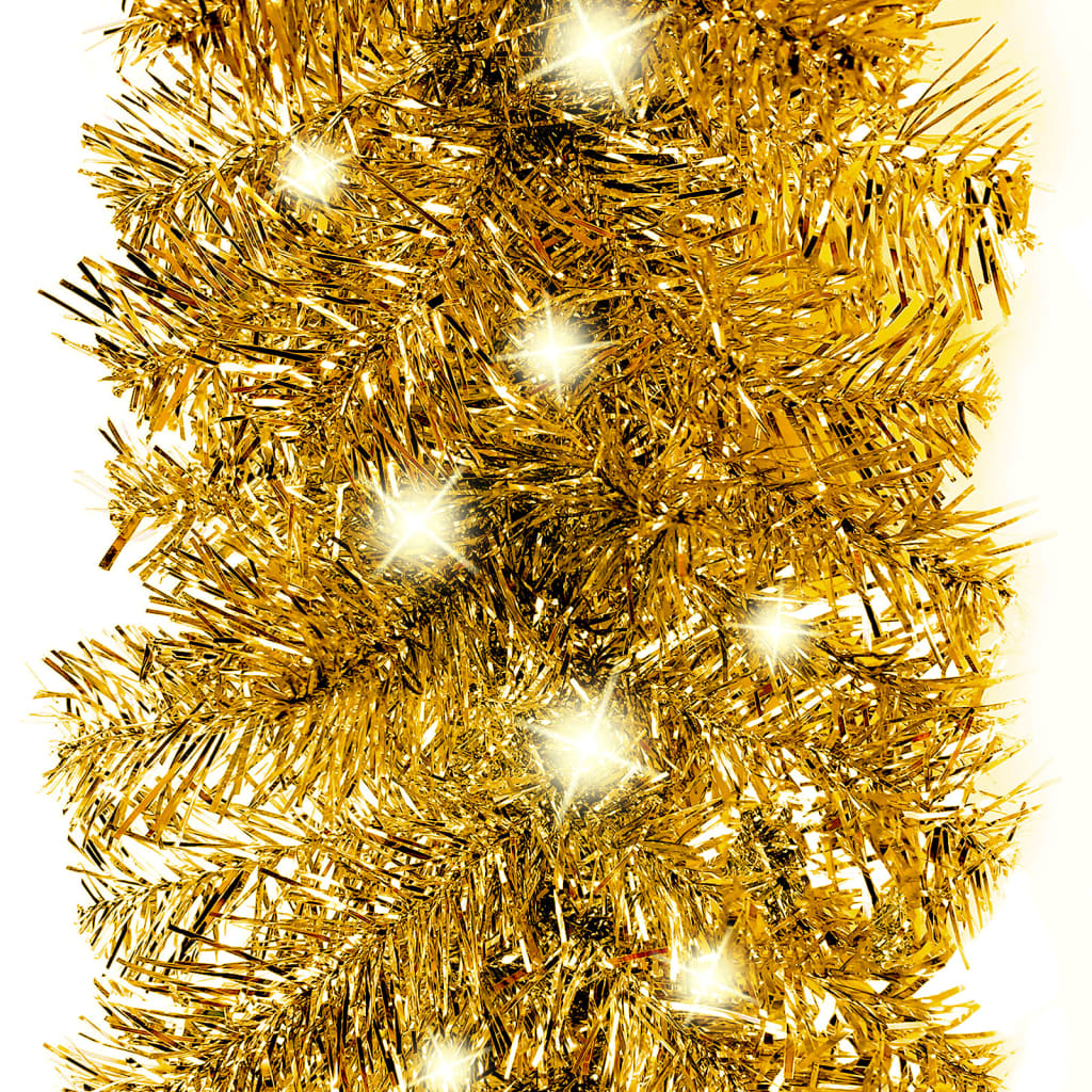 Vidaxl Weihnachtsgirlande mit LED -Leuchten 20 m goldfarben
