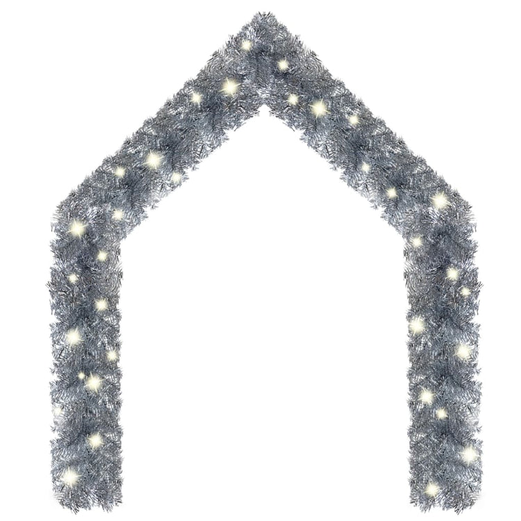 Vidaxl Weihnachtsgirlande mit LED -Leuchten 10 m silberfarben