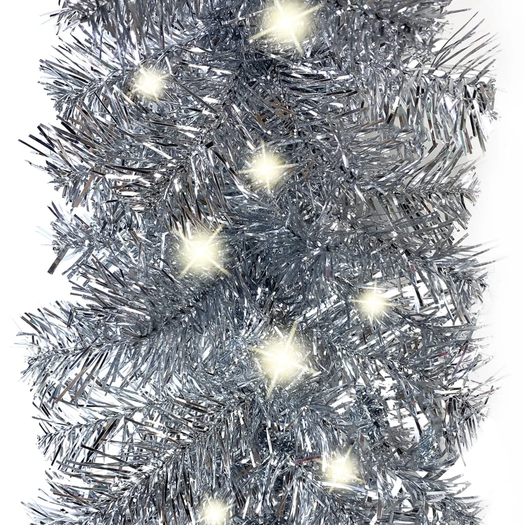 Vidaxl Weihnachtsgirlande mit LED -Leuchten 20 m silberfarben