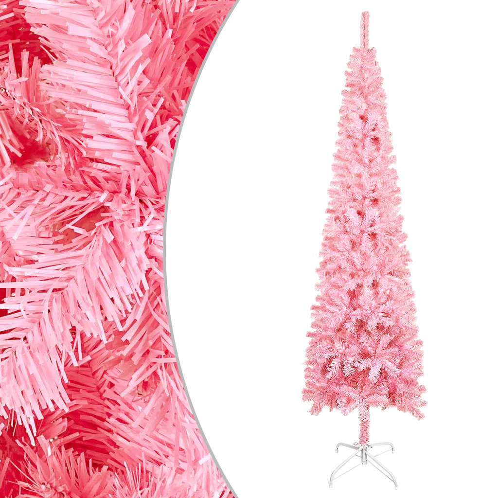 Vidaxl Weihnachtsbaum schmal 120 cm rosa