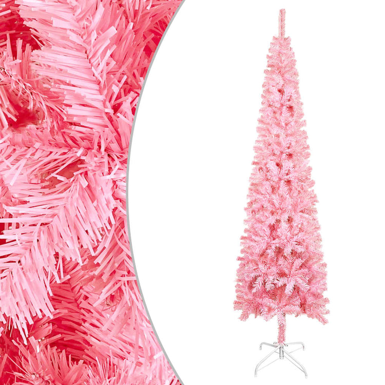 Vidaxl Weihnachtsbaum schmal 120 cm rosa