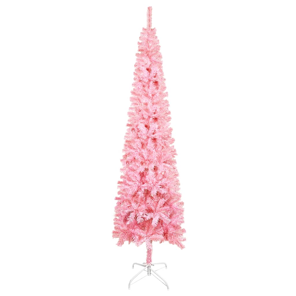 Vidaxl Weihnachtsbaum schmal 120 cm rosa