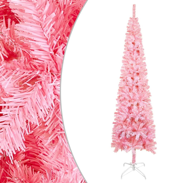 Vidaxl Weihnachtsbaum schmal 150 cm rosa