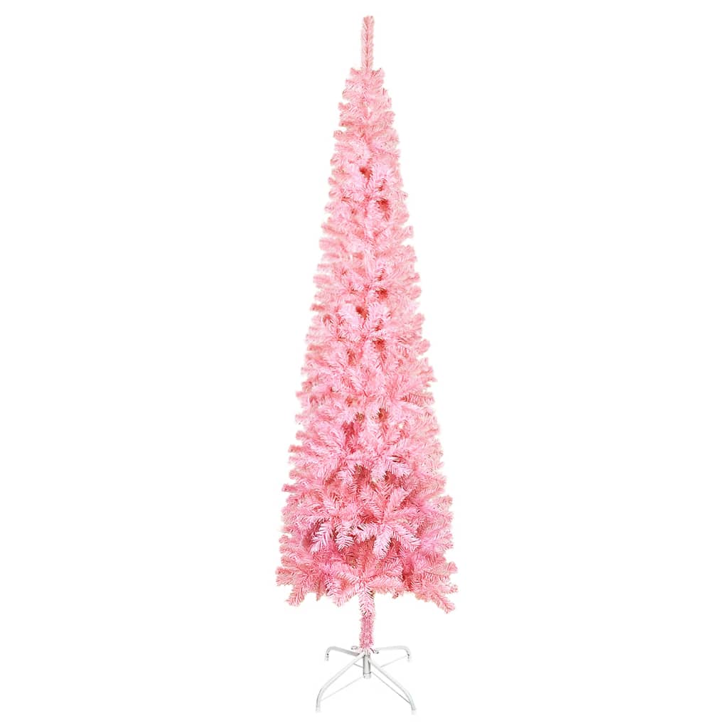 Vidaxl Weihnachtsbaum schmal 150 cm rosa