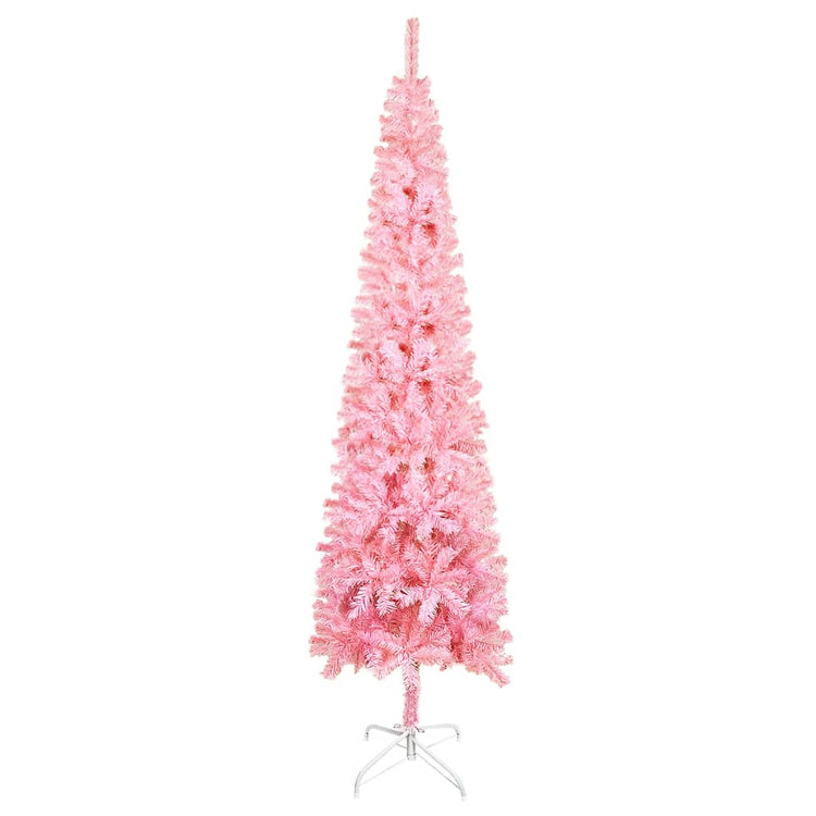 Vidaxl Weihnachtsbaum schmal 150 cm rosa