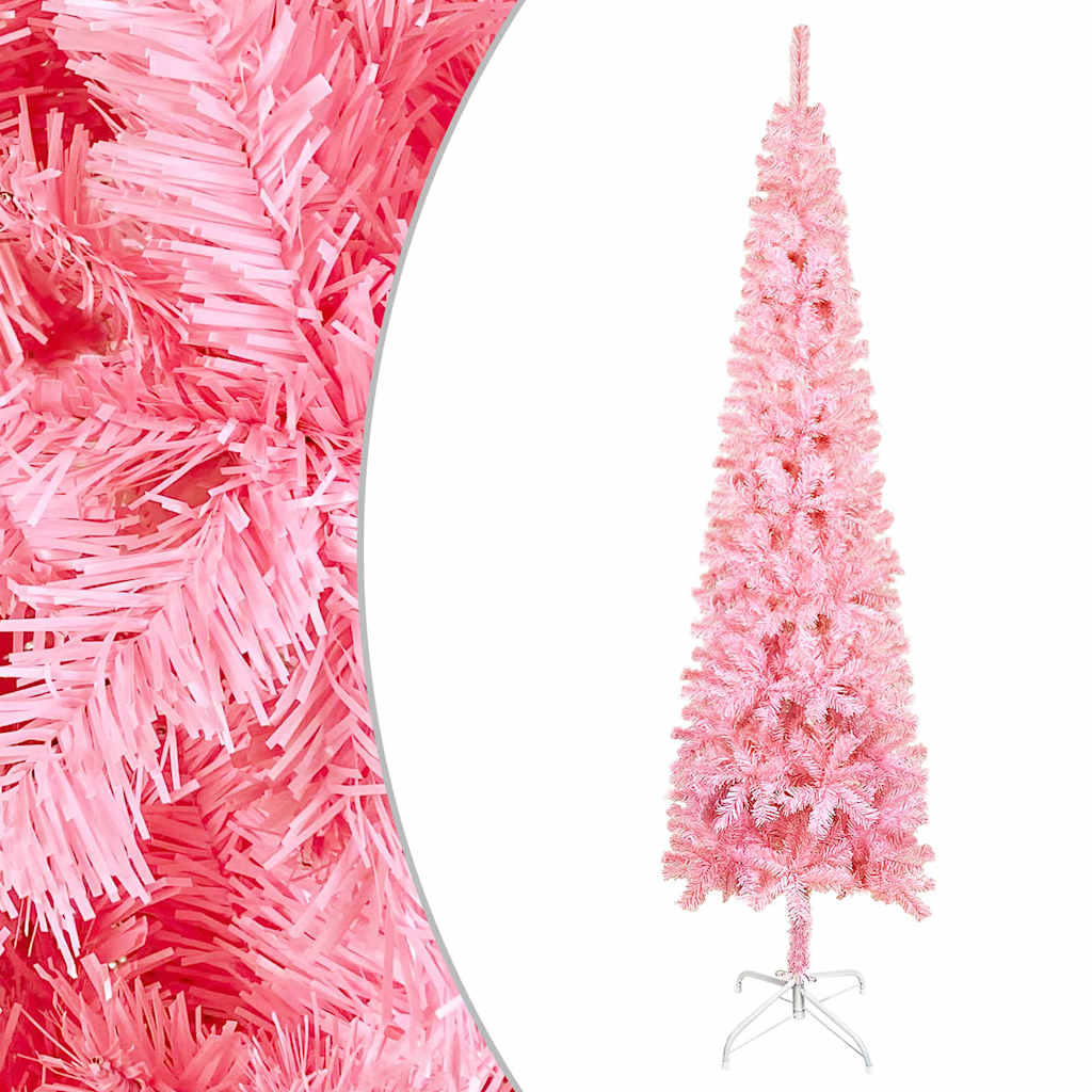 VidaXL Weihnachtsbaum schmal 180 cm rosa