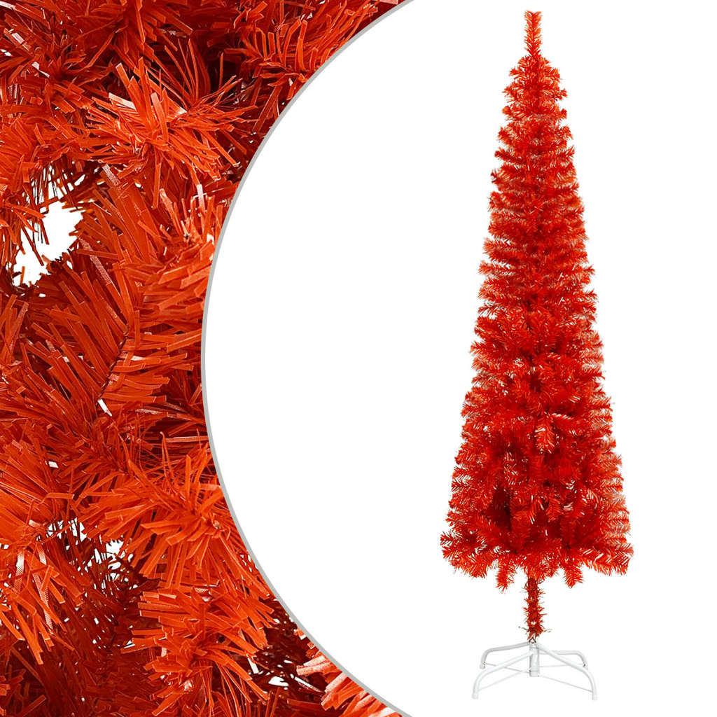 Vidaxl Weihnachtsbaum schmal 150 cm rot
