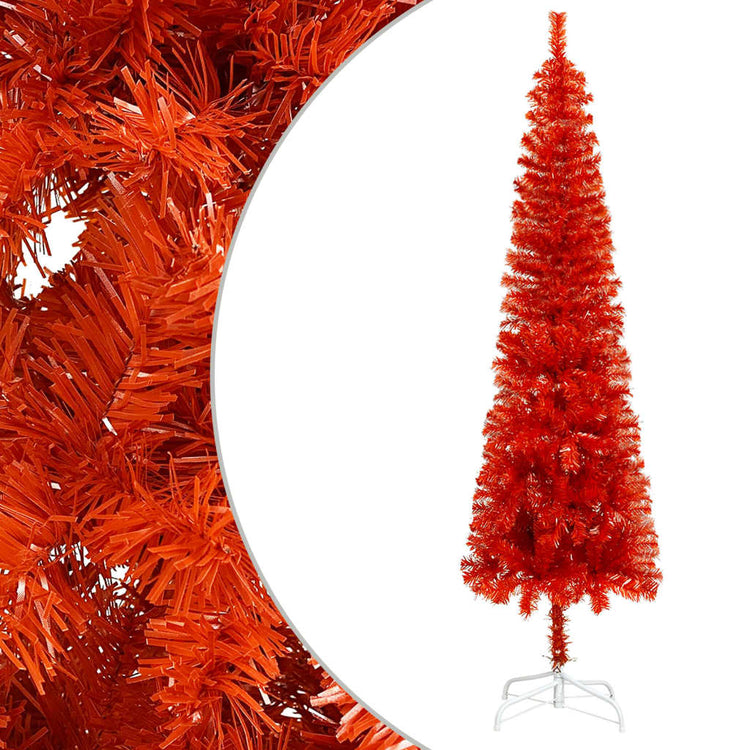 Vidaxl Weihnachtsbaum schmal 150 cm rot