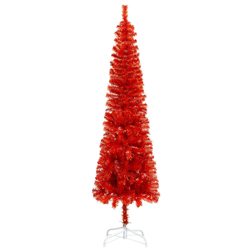 Vidaxl Weihnachtsbaum schmal 150 cm rot
