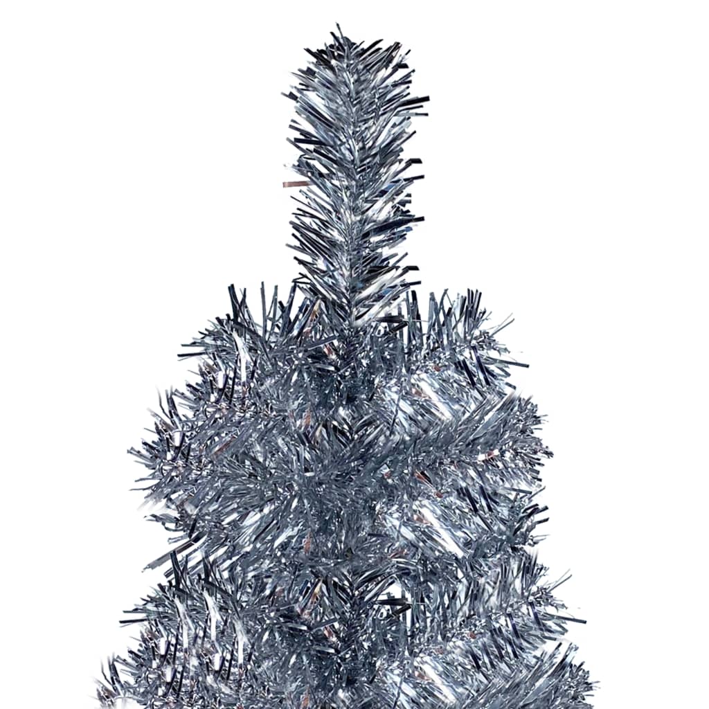Vidaxl Weihnachtsbaum schmal 120 cm silberfarben