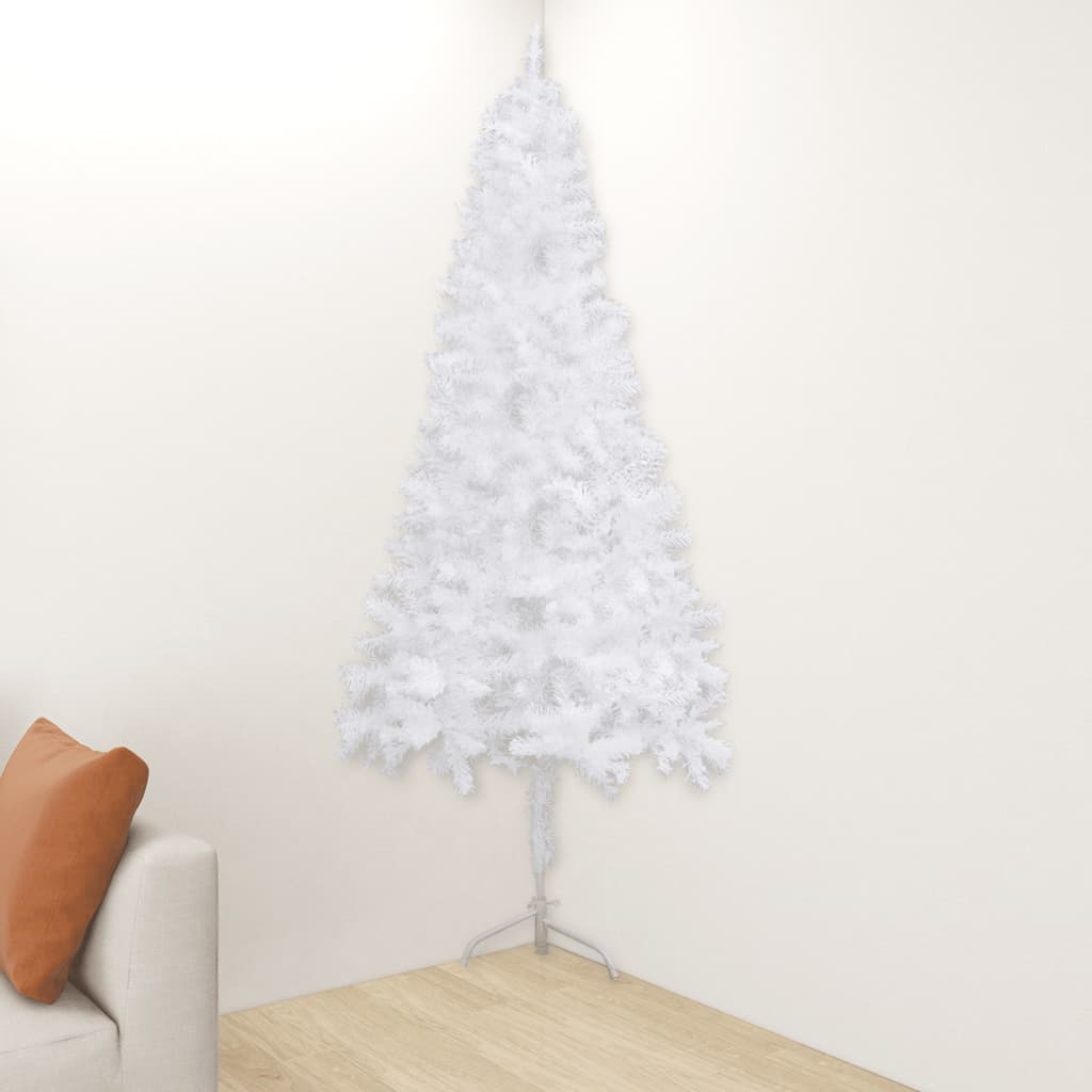 Vidaxl Kunstkerstboom Hoek 180 cm PVC Weiß