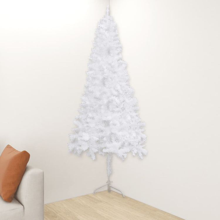 Vidaxl Kunstkerstboom Ecke 210 cm PVC Weiß