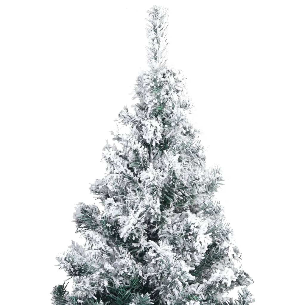 Vidaxl Kunstkerstboom mit Schneeflocken 300 cm PVC Grün