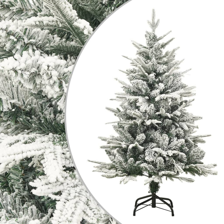 Vidaxl Kunstkerstboom mit Schnee 120 cm PVC und PE Green