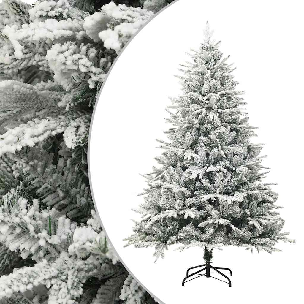Vidaxx künstlicher Weihnachtsbaum mit Schneeflocken 180 cm PVC und PE grün