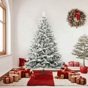 Vidaxx künstlicher Weihnachtsbaum mit Schneeflocken 180 cm PVC und PE grün - afbeelding 3