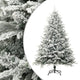 Vidaxx künstlicher Weihnachtsbaum mit Schneeflocken 210 cm PVC und PE grün
