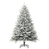 Vidaxx künstlicher Weihnachtsbaum mit Schneeflocken 210 cm PVC und PE grün