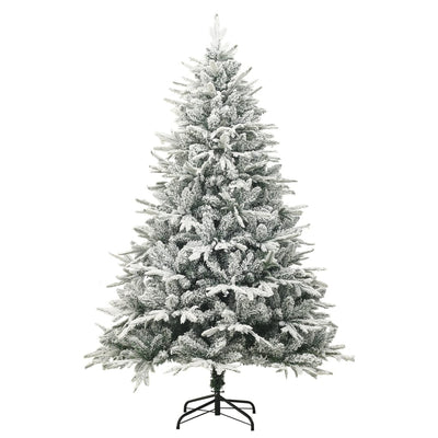 Vidaxx künstlicher Weihnachtsbaum mit Schneeflocken 210 cm PVC und PE grün