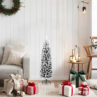 Vidaxl Kunstkerstboom mit Schneeschmale 120 cm PVC Green
