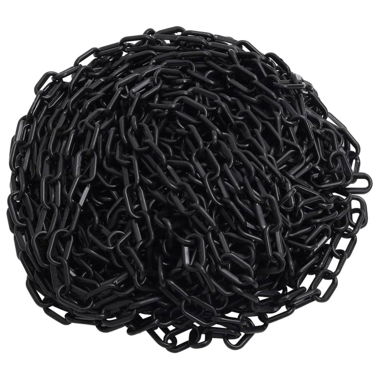 Vidaxl Sicherheitskette Ø 6 mm 30 m Plastik schwarz