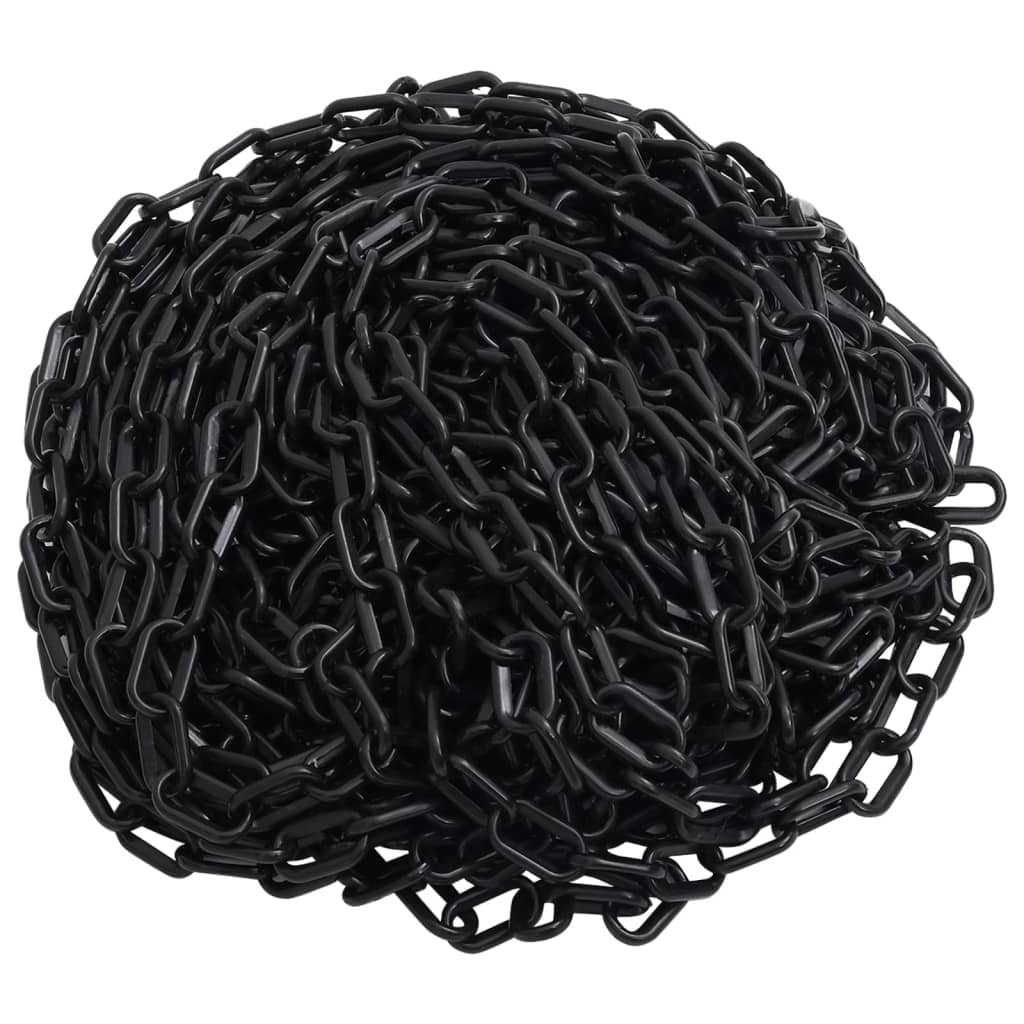 VIDAXL -Sicherheitskette Ø 6 mm 100 m Plastik schwarz